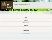 Tablet Screenshot of mygreenlunch.com
